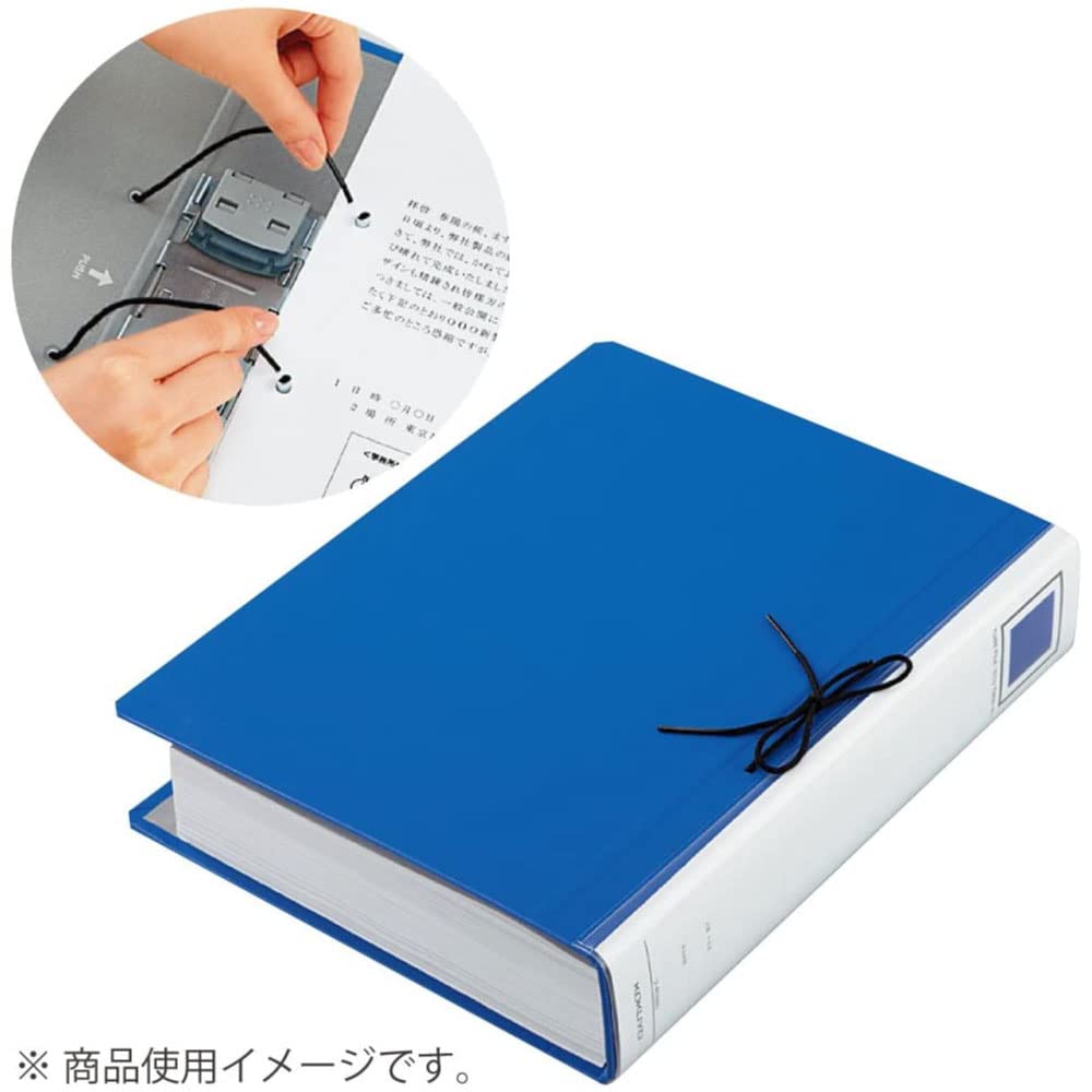 KOKUYO Pipe File EcoTwin R Double Opening A4 1000 Sheets Blue 2-Hole Fu-RT6100B
