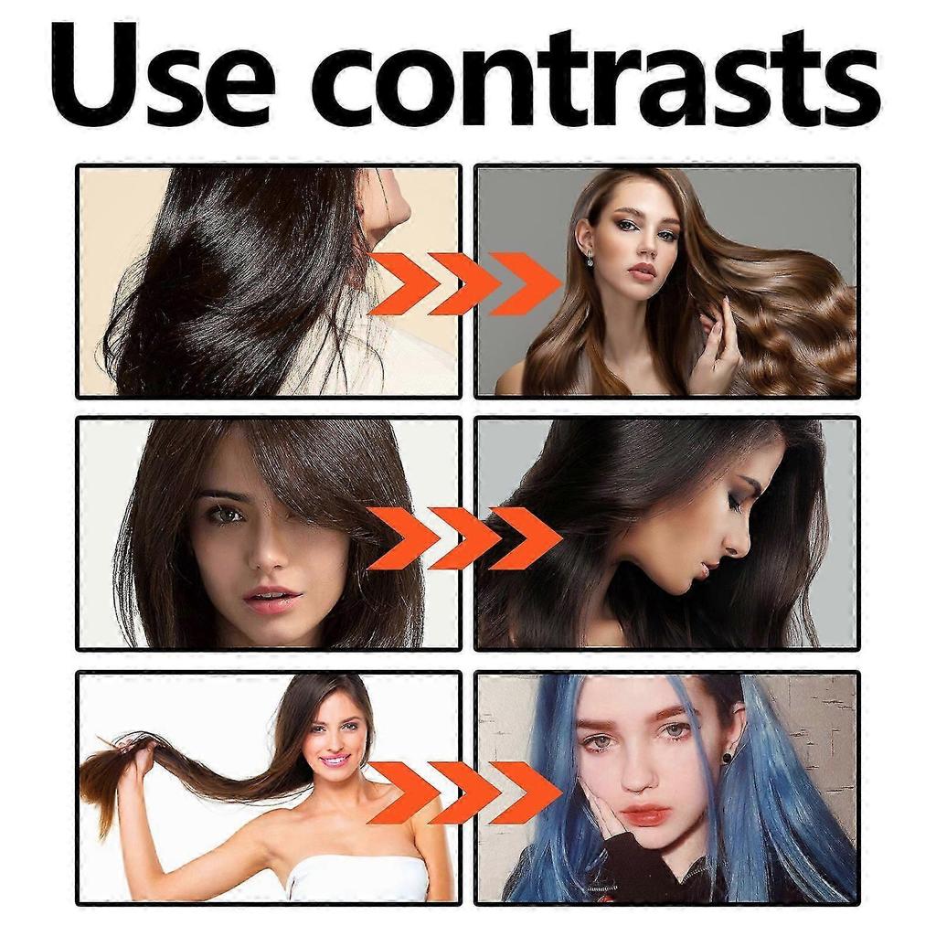 Natural Hair Dye Cream, Fashion Gray Silver Color Super Gray Hair Cream, Silver Gray Hair Dye Cream for All Hair Types