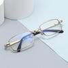 Metal Anti Blue Light Reading Glasses Foldable for Men Women Eye Protection Near Far Double Light Eyewear