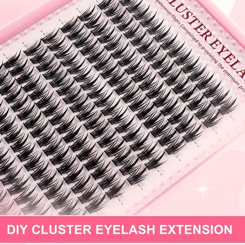 392 Pcs Eyelash Extension Kit Fluffy Eyelash Extension Kit With Lash Bond And Seal Lash Tweezers Thick Lash Clusters Wispy