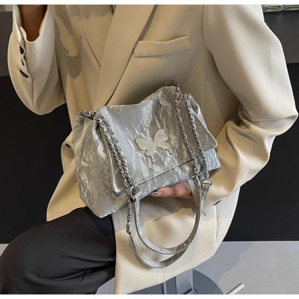 Women's Large-capacity Commuting Butterfly Element Tote Bag Going Out for Travel Shoulder Messenger Bag Urban Commuting