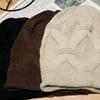 Autumn Winter Rolled Edge Knitted Cap Fashion Women'S Outside Sports Cold Protection Warm Beanie Hat