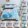 Mermaid Duvet Cover Cartoon Pattern Quilt Covers For Girls Bedroom Single Twin Queen King Size Bedding Set Home Textile