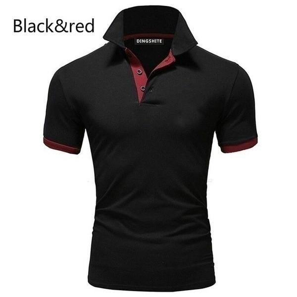 Męski T-shirt z Nadrukiem Personalizowany Slim Krótki Rękaw Koszulka Polo