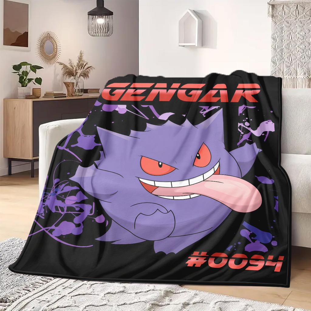 PokeMon Anime Print Blanket Warm Comfortable Flannel Blanket Suitable for Bedrooms, Sofas, Beds, Chairs, Picnics, Travel