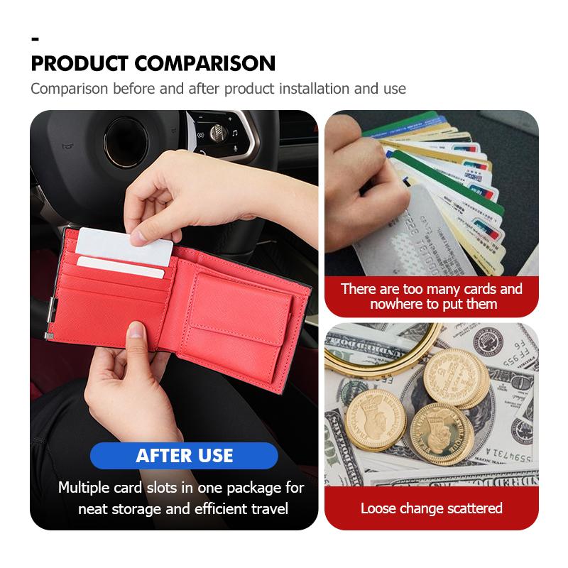 EYAG3 For BMW Car Carbon Fiber Wallet Passport ID Card Storage Bag Coin Purse E70 E91 E30 G30 E53 M3 M5 X6 X4 X7 E92 E93 X1 X3 X5