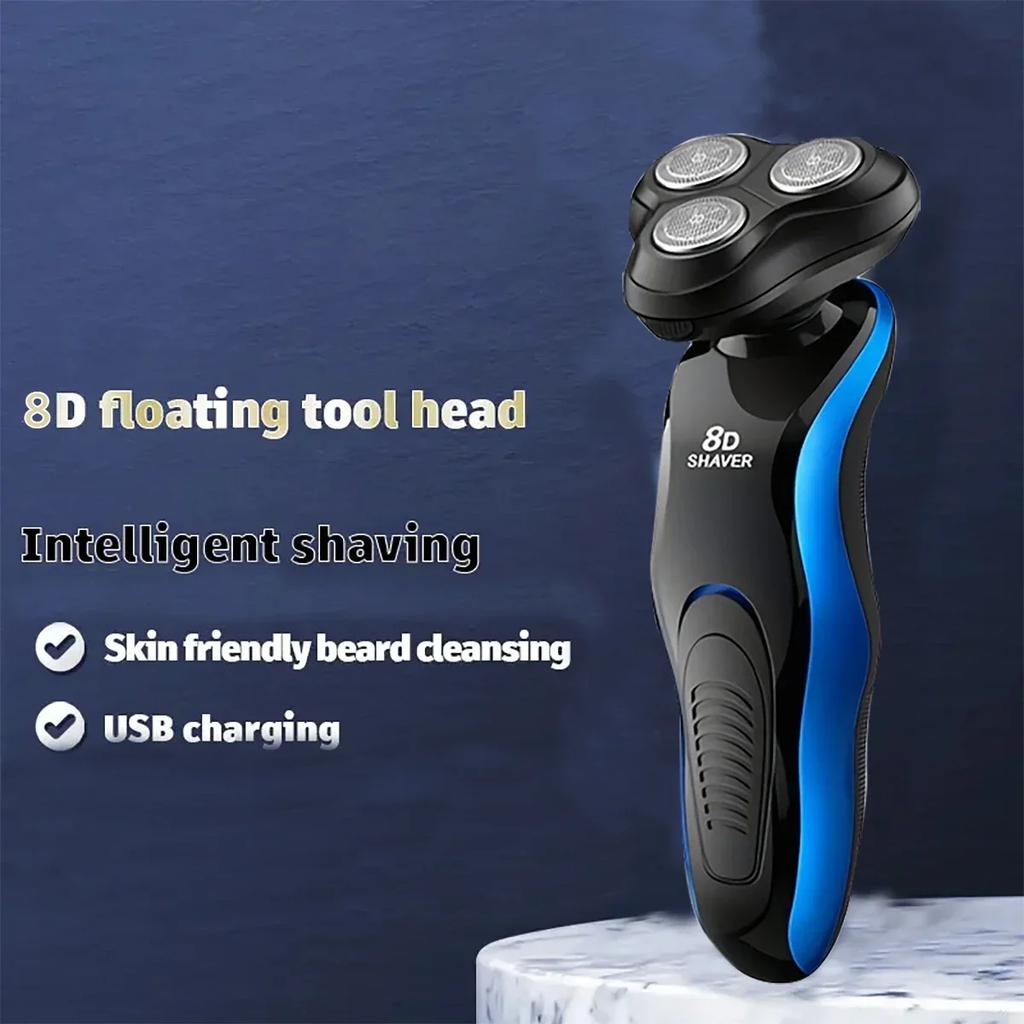 1PC Multi-Functional Men's Grooming Kit - 8D USB Rechargeable Electric Shaver for Face/Beard/Body Waterproof & Washable
