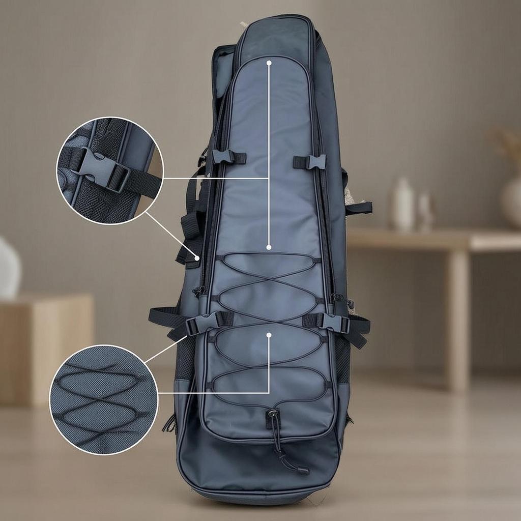Extended Fin Equipment Bag Sleek Shielded for Freedivers,