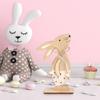 DIY Easter Rabbit Ornaments Cartoon Wooden Rabbit Ornaments Standing Rabbit Figurine  Desktop