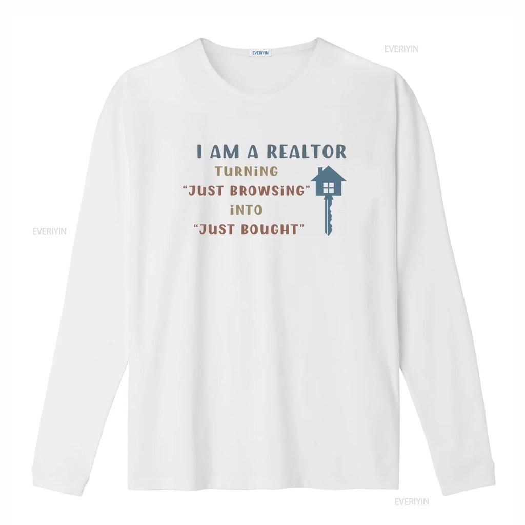 Funny Realtor T Shirt 100 Cotton Real Estate Agent Turning Just Browsing into Bought Self Promotion vintage Washed Casual