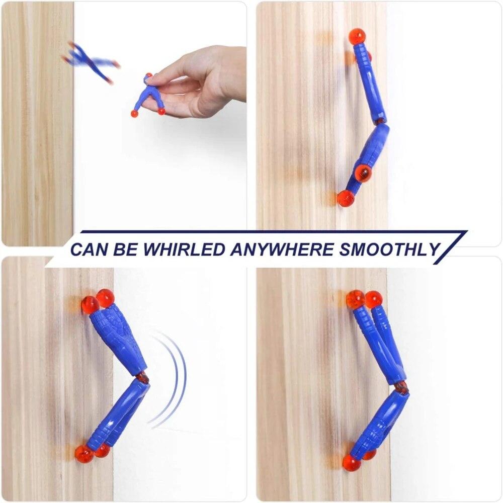 30PCS Sticky Rolling Tumblers Sticky Stretchy Wall Climbing Flexible Man Party Favors Tricky Novelty Toys For Kids Adults