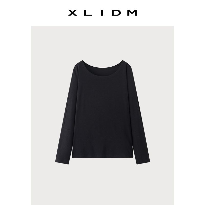 

Women s Clothing: Stylish Concealing Long Sleeve T-Shirt with Off-Shoulder Design for Women, 2026 Spring New Style Elegant Asymmetrical Shoulder Top