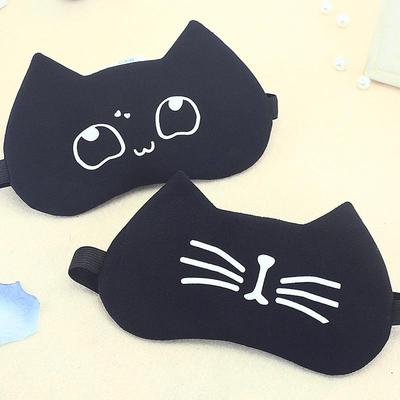Cute Cartoon Sleep Eye Mask with Ice Pack and Heat Option for Travel and Naps - Breathable for Women and Students