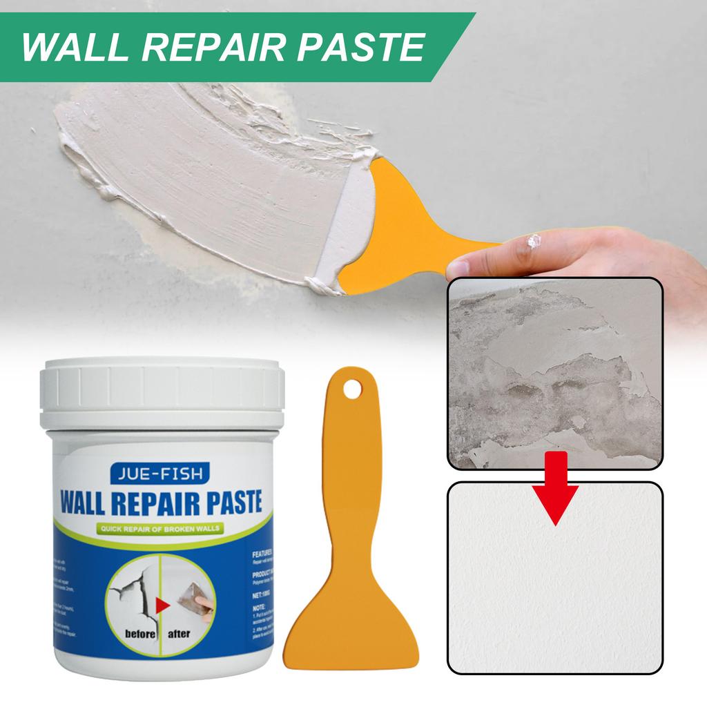Jue Fish Wall Repair Paste Covers Stains and Repairs Wall Paint Peeling Moisture-proof Wall Paint Crack Repair Agent less