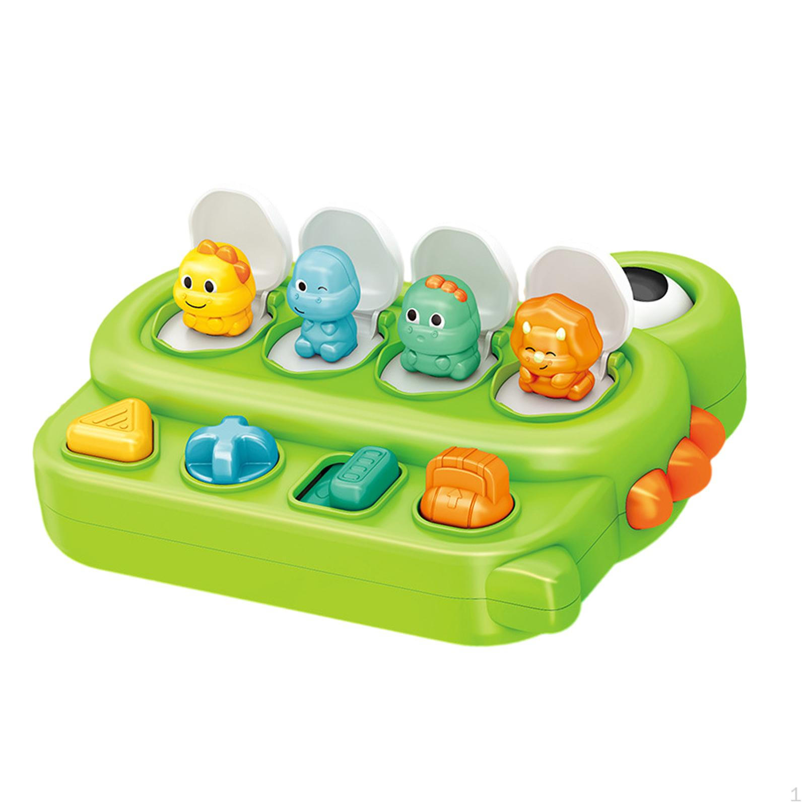 Cause and Effect Toy Interactive Pals Baby Dinosaur Shape Educational Hide Seek Game for