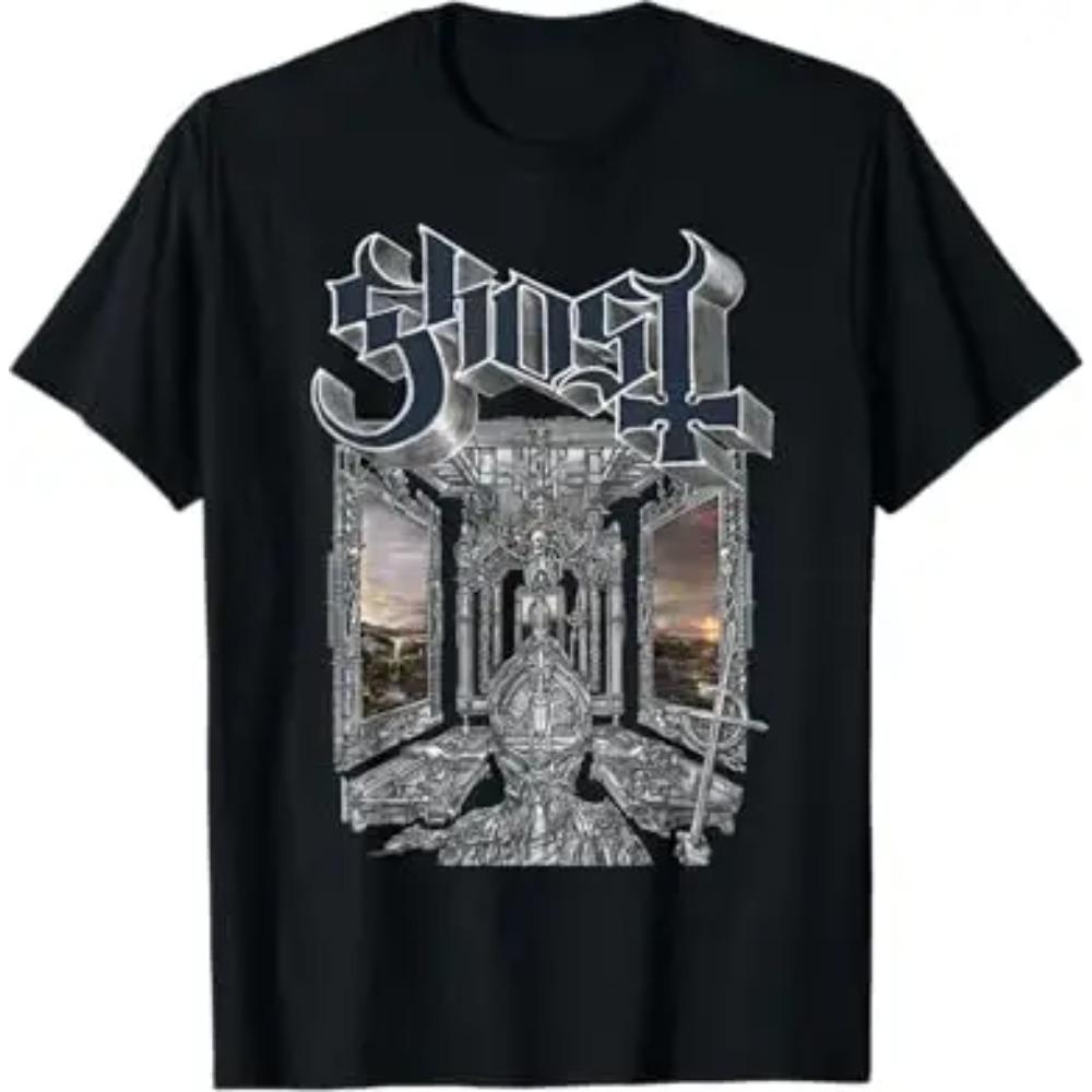 

Футболка Ghost Band Rock Music Skeleta M чорний