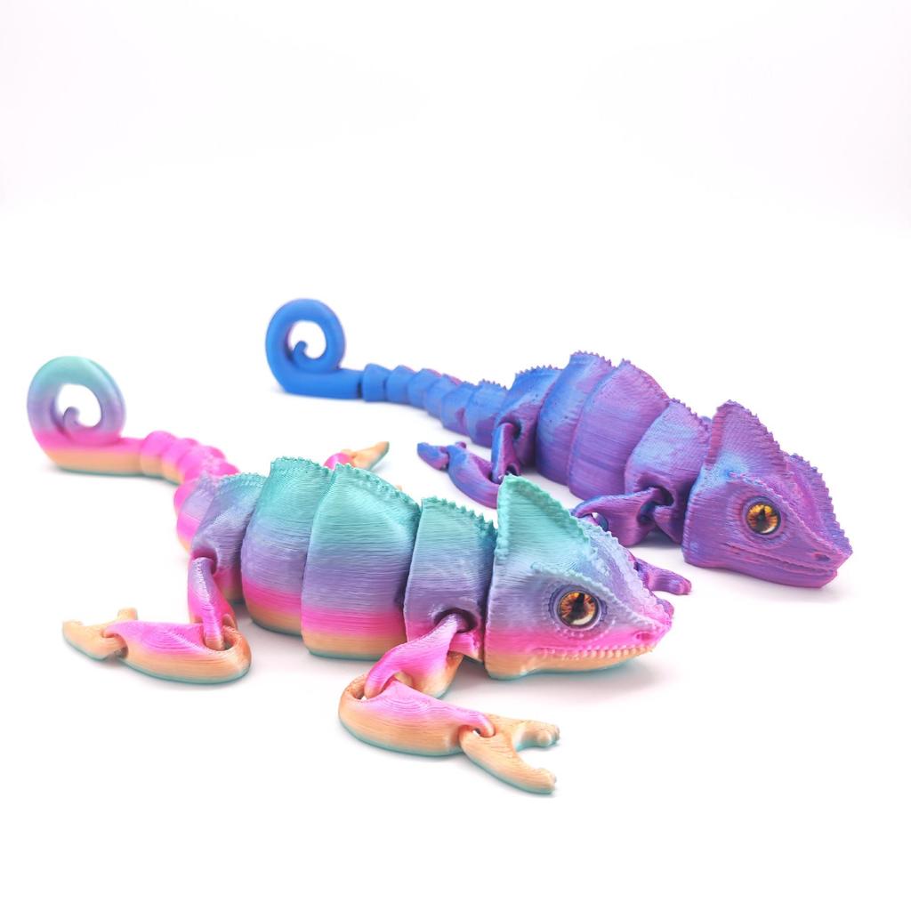 Color-Changing 3D Printed Jointed Dragon Toy Handicraft