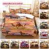1PC Horse Bedding Quilt Set Quilt Cover Pillowcase Home Decoration Birthday Gift (1 * Duvet Cover + 15 * Pillowcase, Without Core)