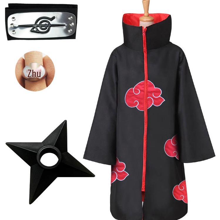 Naruto Akatsuki Cloak Cosplay Costume: Uchiha Itachi, Deidara, Sasori, Obito, Tobi, Fourth Hokage Edition