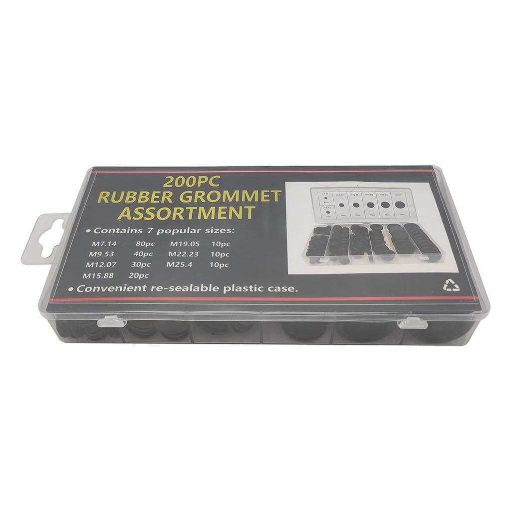 200 Pcs Rubber Grommet Firewall Hole Plug Electrical Wire Gasket Round Closed Rubber Hole Plug for Wire Plug Cable