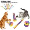 Colorful Cat Spring Toys Plastic Colorful Cat Toys Fun Interactive Cat Toys  for Indoor Cats