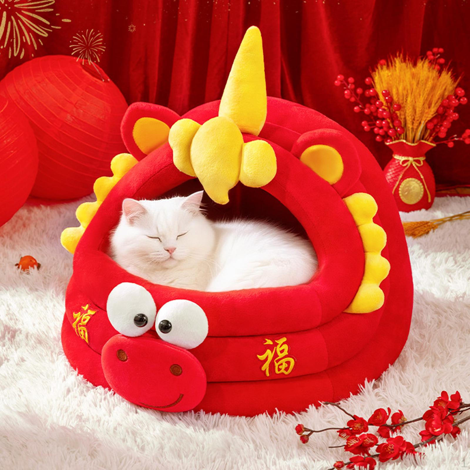 

Cat Bed Cave Nest Festive Atmosphere Pet Supplies Comfortable Protection Warm Shelter House