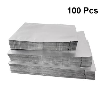 100 sztuk Mylarowe Aluminiowe Torebki 6x9 Cal Bezpieczne dla Żywności Przechowywanie Próżniowe Zgrzewalne Ciepłem Wilgoć na Przekąski Kosmetyki
