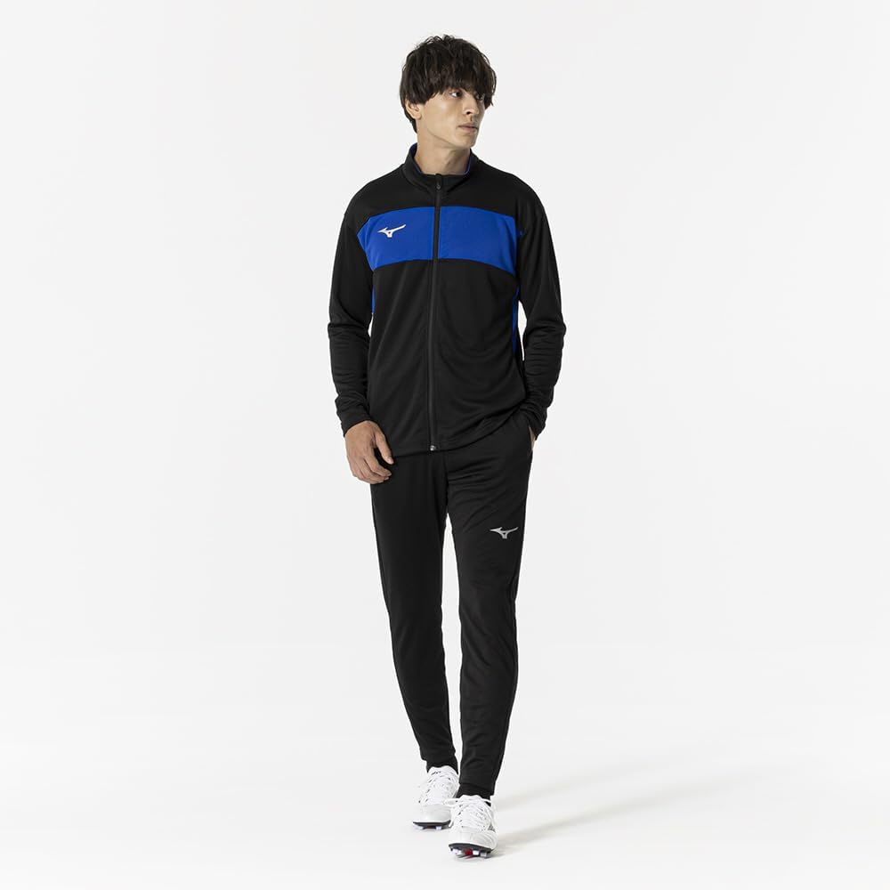 Mizuno P2MDB090 Soccer Long Sweat Quick Slim Black Wear, Warm-up, Pants, Jersey, Absorbent, Drying, Silhouette, Unisex,