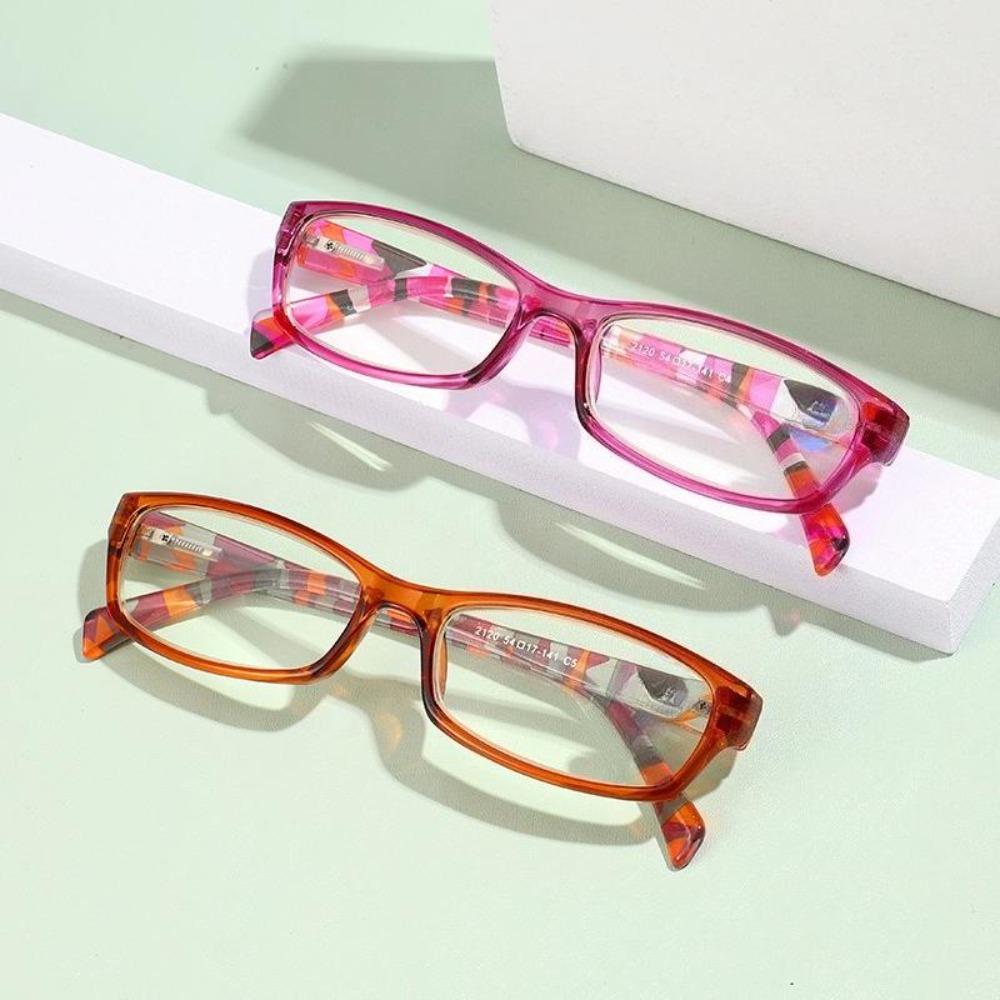 Women's Elegant Reading Glasses New Fashionable Square Frame Blue Light Blocking Presbyopia Eyeglasses with Plus Diopter To+4.0