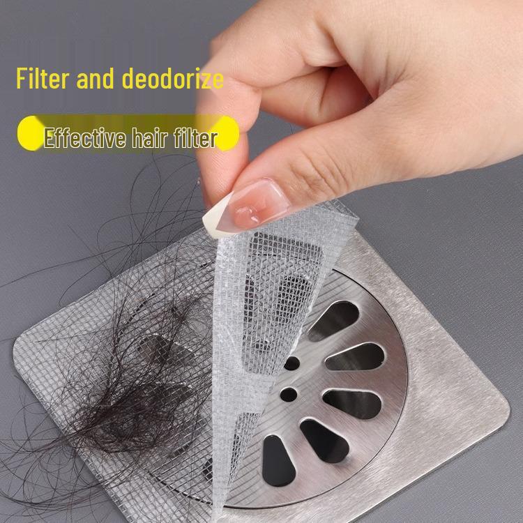 Disposable Drain Filter Net: Anti-Hair, Anti-Insect Floor Drain Sticker for Bathroom Sinks