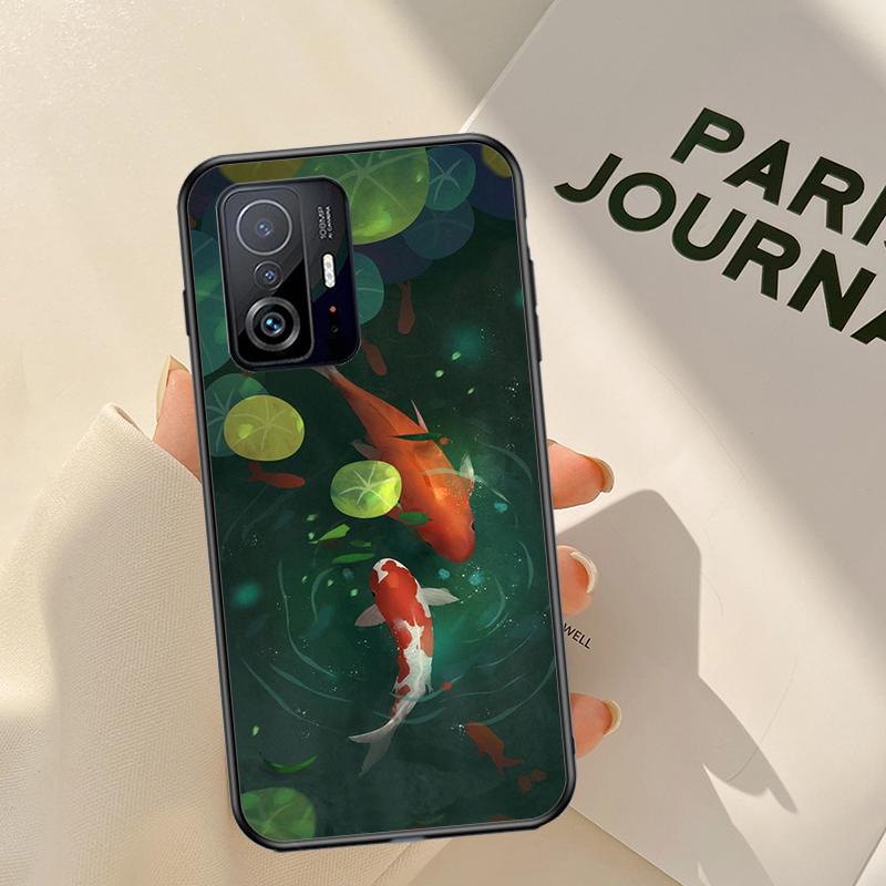 Koi Carp Fish Painting Case For Xiaomi 11T Pro 12 X Mi 11 Lite Cover For POCO X3 Pro X3 GT F3 M3 M4 X4 Pro Coque