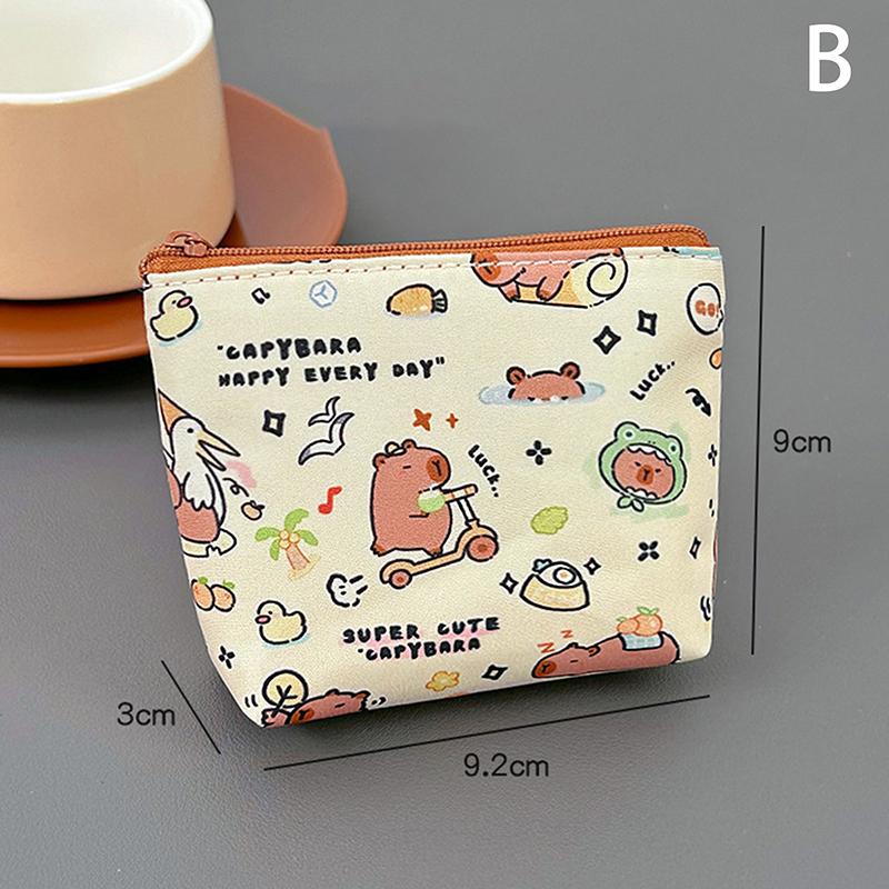 

Милый кошелек Capybara, мультяшный кошелек для монет в виде животного, портативный кошелек для денег, сумка для хранения наушников, подарки на день рождения B