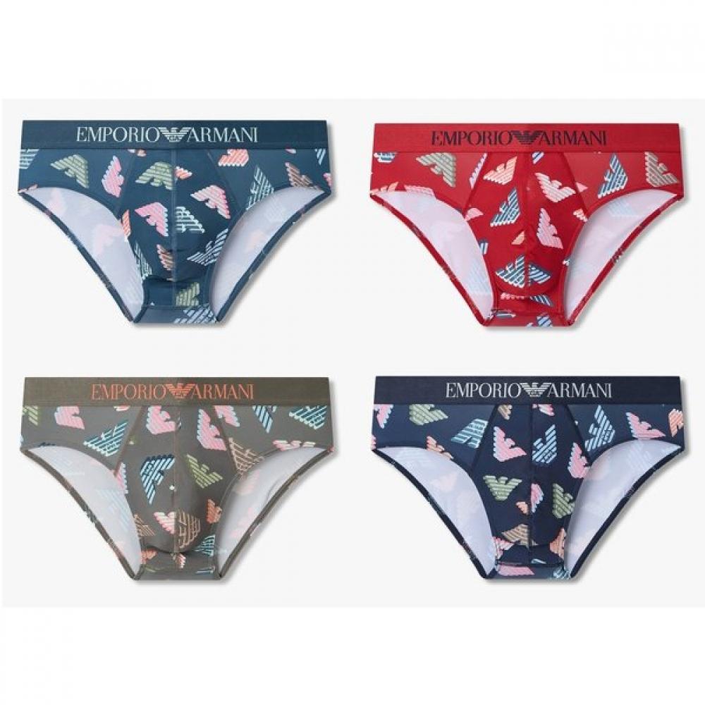 

Emporio Armani Men S briefS Set Of 4 With 3d Logo Pattern 0816111021 11022 1102 S(95)