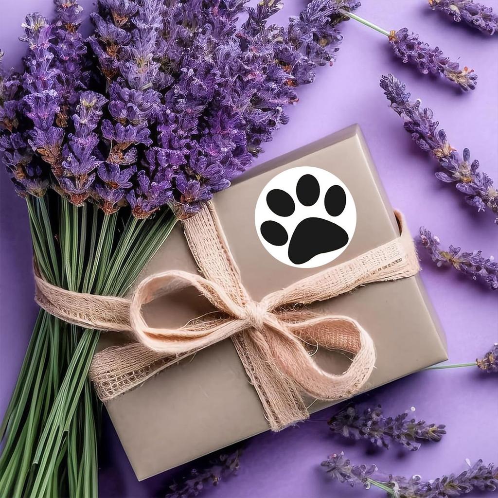 500pcs Clear Paw Prints - Strong Self-Adhesive Pet Stickers, for Dog & Cat Decor, Birthday Parties, Gift Tags, Business Labels