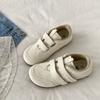 Versatile Velcro Round-toed White Shoes Women's 2025 New Autumn Retro Bread Shoes Casual Moral Training Board Shoes