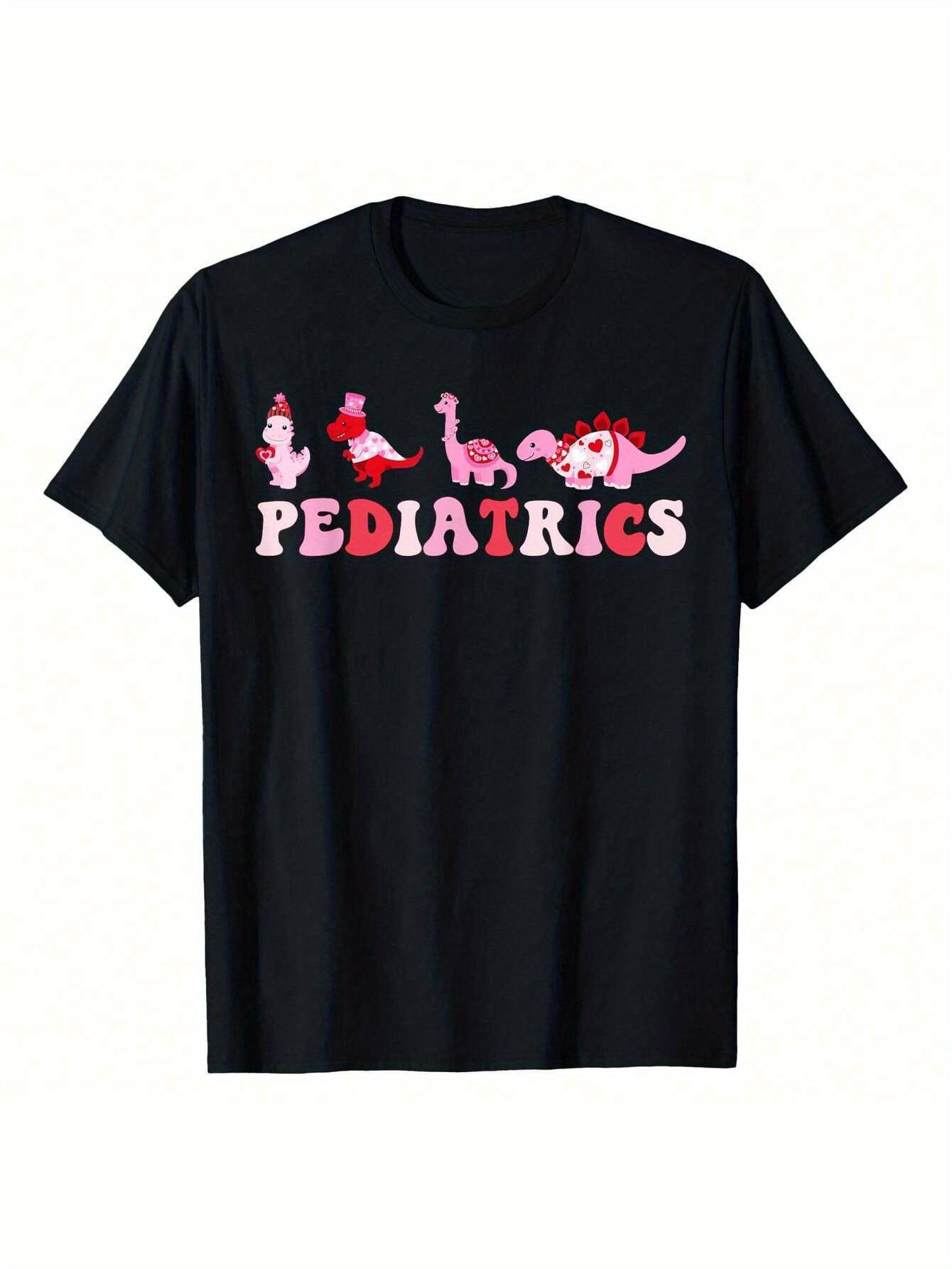 Pediatric Nurse PEDS Nursing Cute Dinosaurs Valentine S Day T-shirt XL