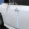 SEAMETAL 4PCS Extended Car Door Bumper Strip Transparent Car Body Protector Anti-scratch & Anti-Collision Rearview Mirror Protective Sticker