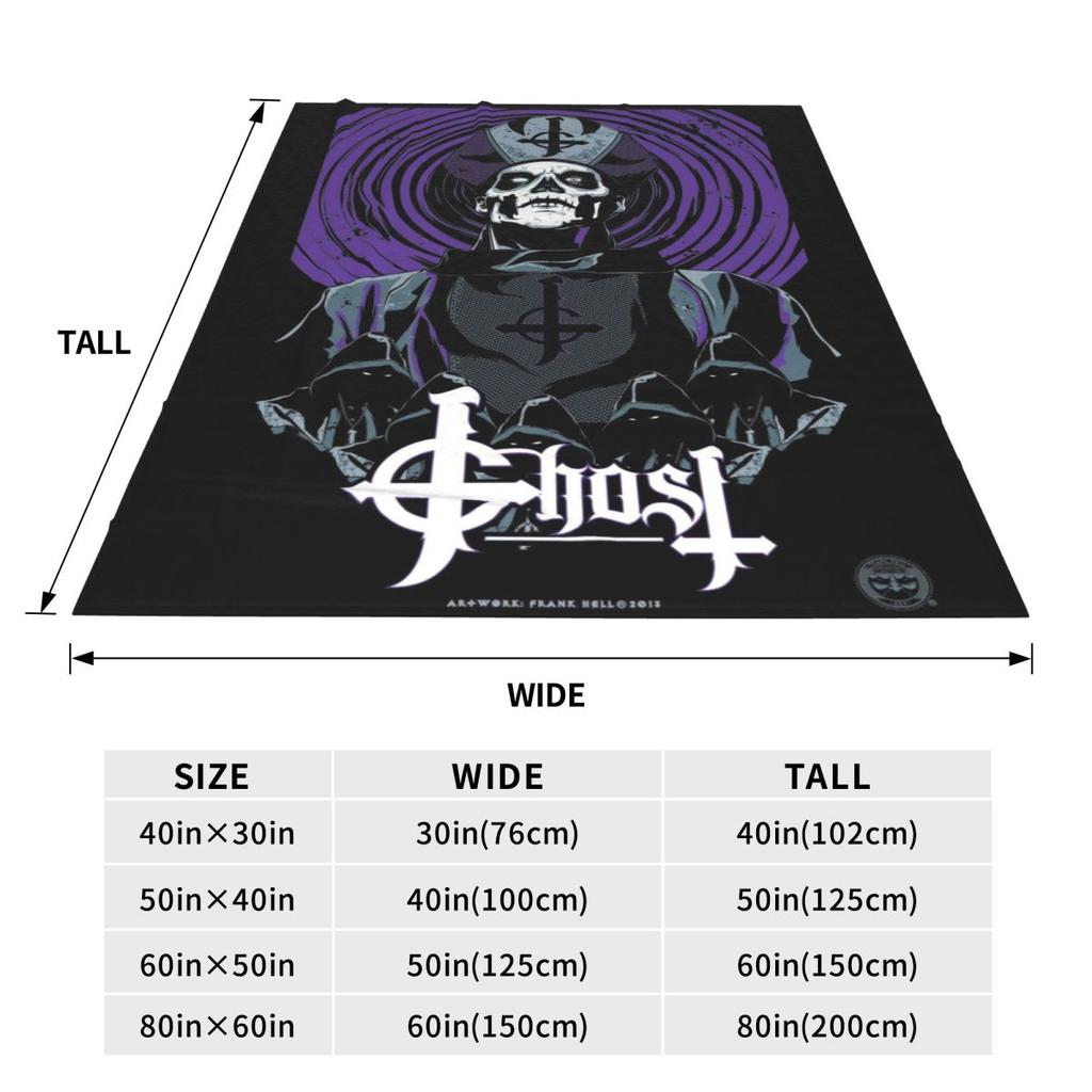 Rock Band Ghost BC Blankets Fleece Sofa Throw Blanket Breathable Throw Blankets for Home Bedroom Travel Throws Bedspread Quilt