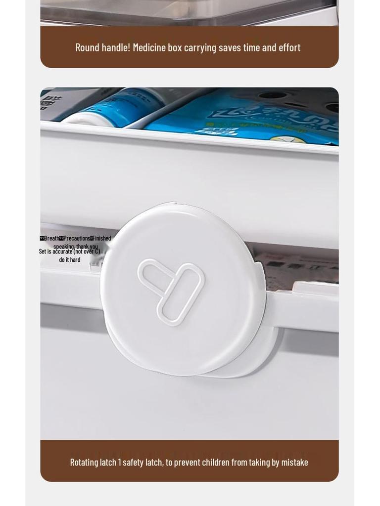 Boîte de Rangement Médical Domestique Extra-Large Multicouche Star You