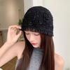 Handgefertigte Spitze Beanies Mütze Glitzer Pailletten Strickmütze Niedliche Häkelblumenmütze Mädchen