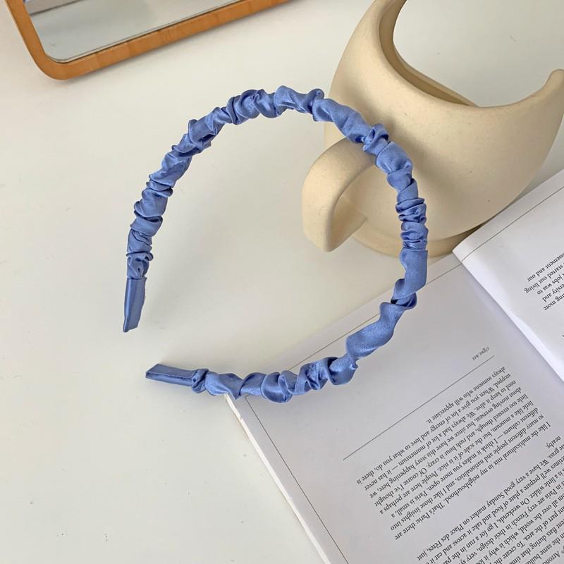 French Retro High Crown Wide-Brimmed Plush Headband for Face Washing and Outings