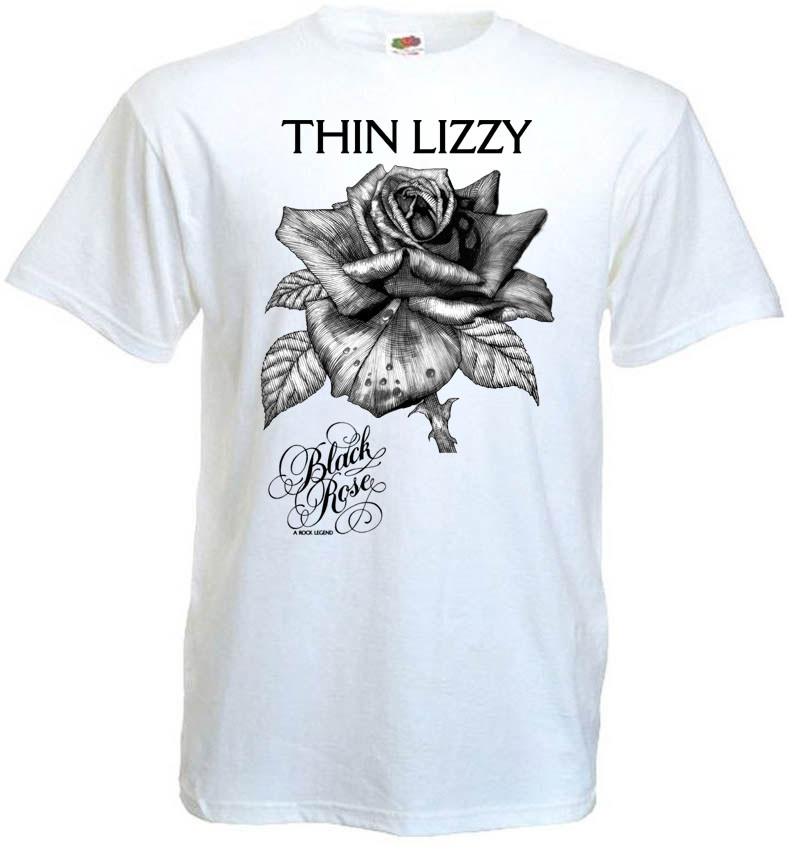 Thin Lizzy Black Rose v4 T-shirt white hard rock all sizes S5XL M