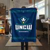 UNC Wilmington Seahawks Print Flannel Blanket High Quality Warm Comfortable Cover for All Seasons Perfect for Gifts Home Decor