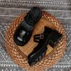 Retro Mary Jane small leather shoes women's shoes round head platform single shoes new large size shoes-4