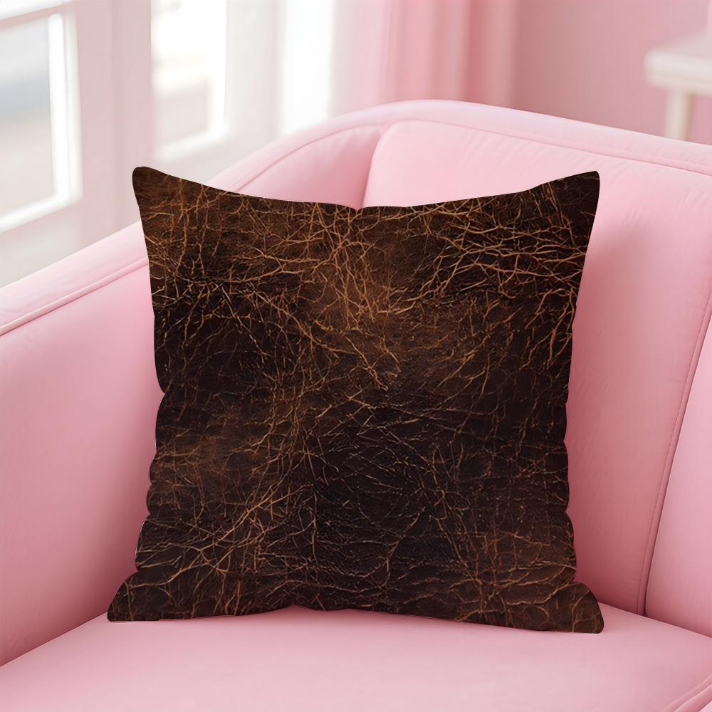 Leather Texture Cushion Cover Comfortable Reversible Pillow Cover Ideal for Car Sofa Bedroom  Beyond