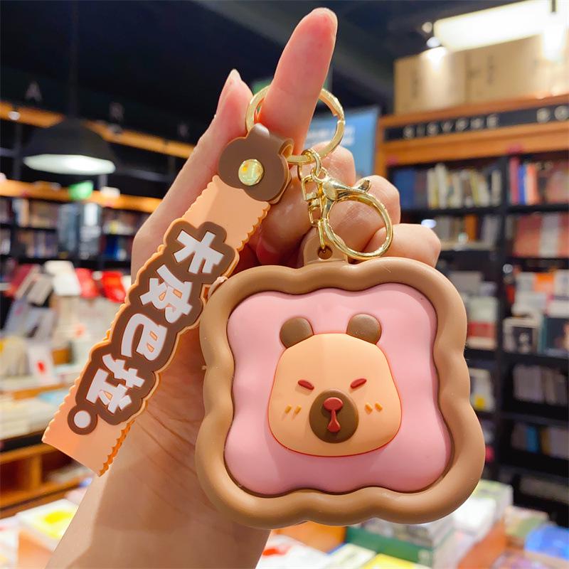 Cartoon Animal Silicone Keychain Bag - Kids' Coin Purse & Toy Pendant