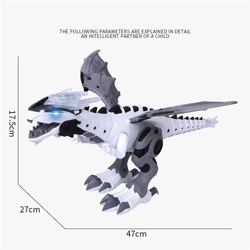 Dinozauri mecanice cu pulverizare mari, cu aripă, desene animate electronice, model de animal de mers, dinozauriu, jucărie, robot, pterozauri, jucării pentru copii