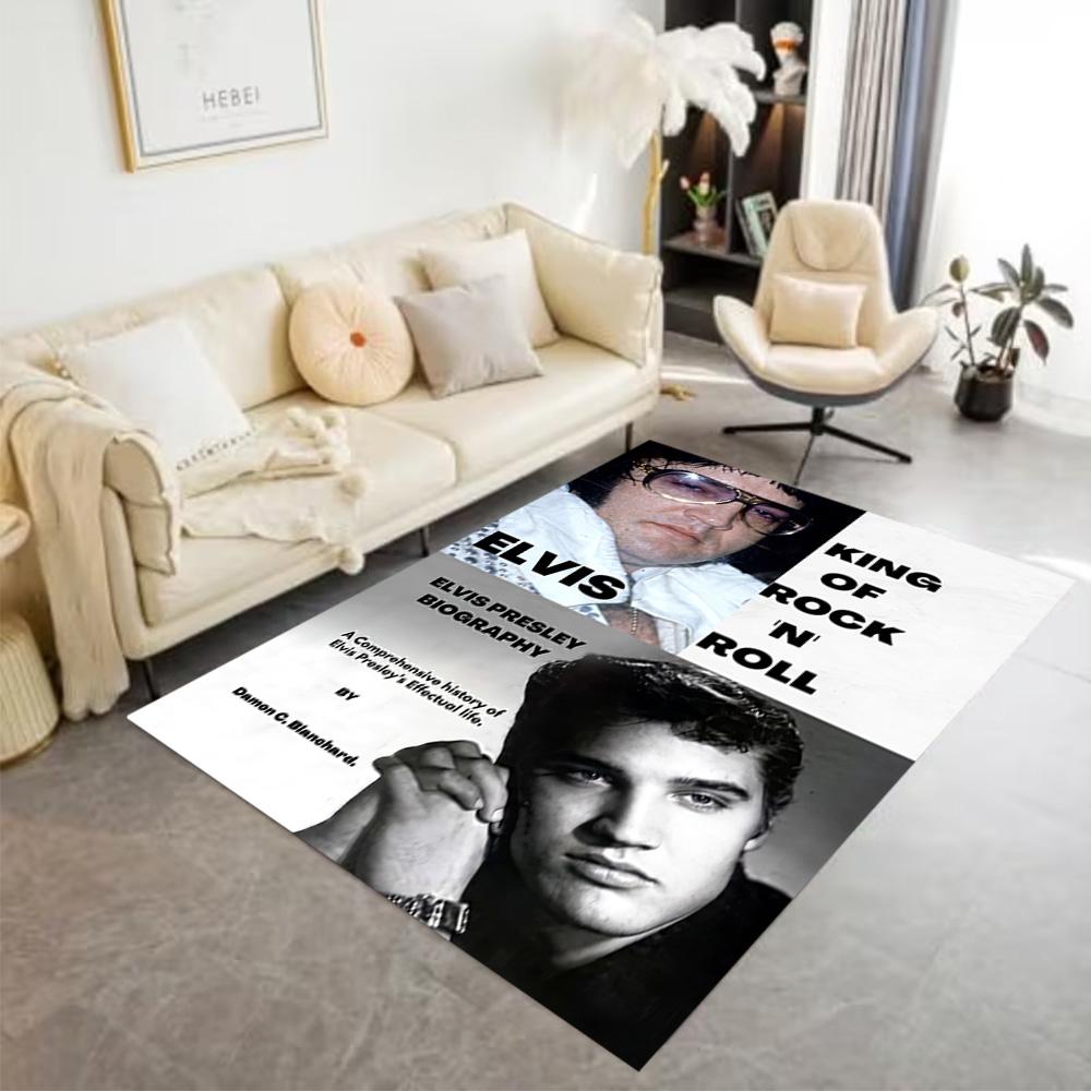 Elvis Presley Rock Legend Area Rug Design for Playrooms Living Rooms Dining Room Dormitory Anti-slip Rug Office home decor Spiritual Gift