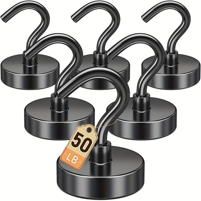 6PCS NdFeB strong magnetic keychain magnetic magnet hook magnetic buckle permanent magnet magnet round magnetic suction hook