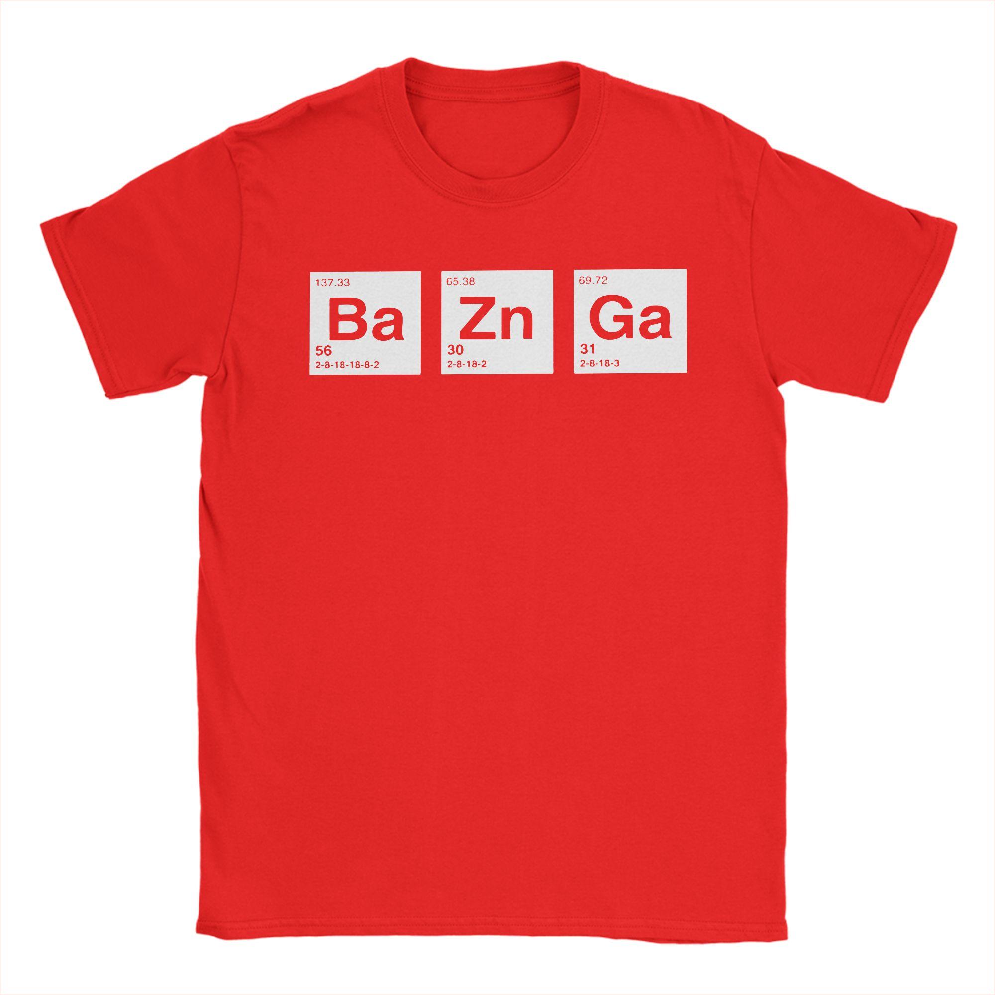 

Новинка Теория Большого Взрыва Во все тяжкие Bazinga Футболки Мужские С круглым вырезом 100% Хлопковые Футболки Футболка с коротким рукавом Идея для подарка S